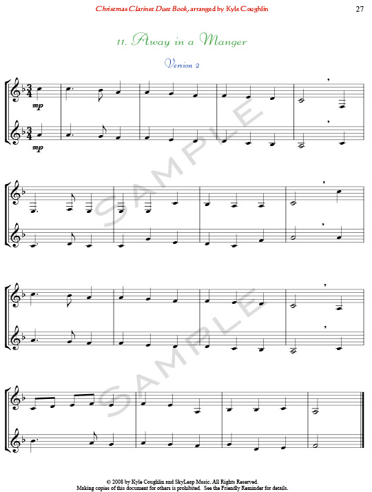 25 Christmas duets arranged for by Kyle Coughlin