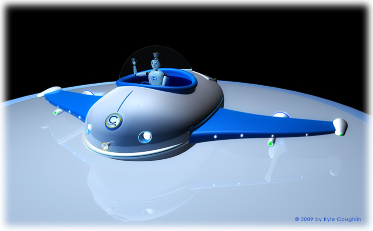 Clarobotoo in His Flying Car