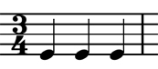 Quarter notes in three-four time