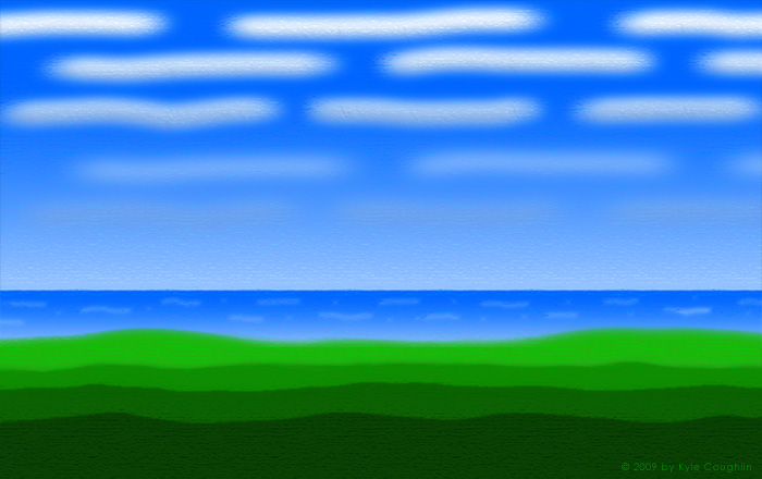 Green Hills by the Sea