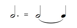 The dotted half note
