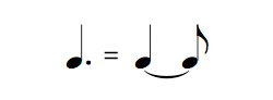 The dotted quarter note