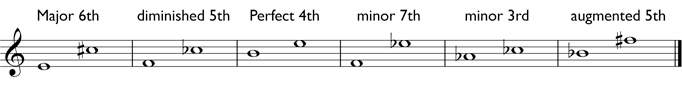 Answers to the interval questions on the previous page